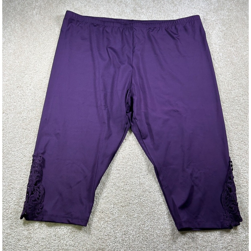 Womens Size 5Xl Purple Capri Pullon Pants